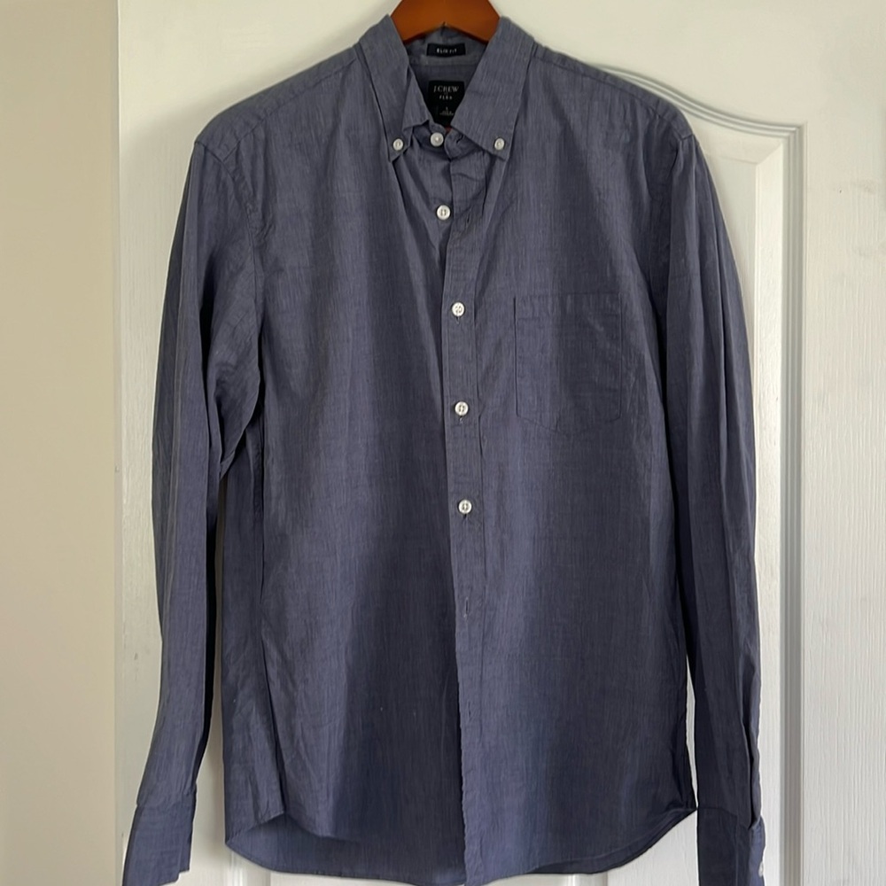 J crew flex slim fit size large button down men’s shirt